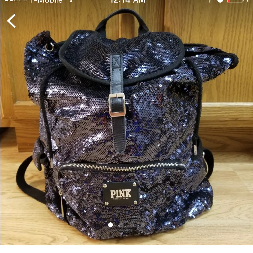 Rare sequin Victoria secret book bag